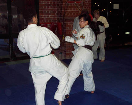 Kyoko sparring